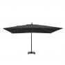 Прямоугольный зонт для улицы серо-черный Icon premium Platinum  - фото