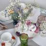 Блюдо фарфоровое круглое с пионами и тюльпанами Ikebana Maison  - фото