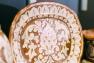 Декоративное керамическое блюдо овальной формы с резным узором Scalfito L´Antica Deruta  - фото