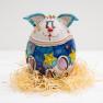 Яйцо керамическое Пасха, декор Космос   - фото