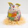 Яйцо керамическое Пасха декор Кролик и Морковка   - фото