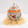 Яйцо керамическое Пасха, декор Птичка   - фото