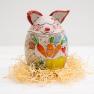 Яйцо керамическое Пасха, декор Три морковки   - фото