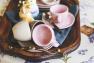 Керамическая розовая чашка с блюдцем Ritmo Comtesse Milano  - фото