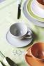 Чашки с блюдцем серые для чая, набор 6 шт. Friso Costa Nova  - фото