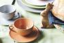 Чашка с блюдцем терракотовая для чая Friso Costa Nova  - фото