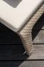 Бежевый шезлонг из плетеного ротанга с мягким матрасом для отдыха на террасе Journey Skyline Design  - фото