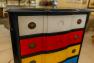 Оригинальный высокий комод с разноцветными ящиками Rafael   - фото