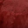Пушистая декоративная наволочка из натурального меха красного цвета   - фото
