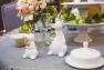 Комплект двух керамических статуэток пасхальных кроликов Golden shine HOFF Interieur  - фото