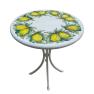 Базальтовый круглый стол с лимонным рисунком Limoni Duca di Camastra  - фото