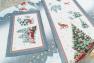 Коллекция серо-голубого новогоднего текстиля "Рождественский сюрприз" Villa Grazia  - фото