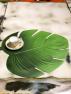 Подставки под посуду в виде тропических листьев Филодендрона с прорезями VdE  - фото