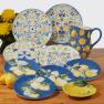 Сервиз столовый керамический с суповыми тарелками с лимонами "Лимонад" Certified International  - фото