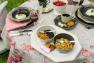 Тарелка для салата Costa Nova Luzia темно-серая 21 см  - фото