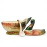 Вместительная супница с ложкой "Утка" из яркой керамики ручной работы Ceramiche Bravo  - фото