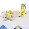 Чашка чайная с блюдцем из коллекции столовой керамики "Солнечный лимон" Villa Grazia  - фото