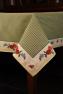 Клетчатая гобеленовая скатерть с цветочной каймой "Селин" Emilia Arredamento  - фото