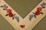 Клетчатая гобеленовая скатерть с цветочной каймой "Селин" Emilia Arredamento  - фото