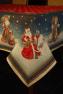 Гобеленовая праздничная скатерть с красным фоном "Дедушка Мороз" Emilia Arredamento  - фото