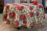 Скатерть с люрексом для круглого стола "Цветущее Рождество" Villa Grazia  - фото