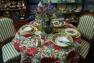 Скатерть с люрексом для круглого стола "Цветущее Рождество" Villa Grazia  - фото
