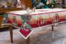 Гобеленовая скатерть с новогодним рисунком "Ёлочные игрушки" Villa Grazia  - фото