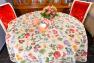 Круглая гобеленовая скатерть с ярким цветочным рисунком "Ирис" Villa Grazia  - фото