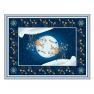 Синяя скатерть из коллекции новогоднего гобелена "Северное сияние" Emilia Arredamento  - фото