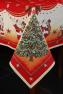 Новогодняя скатерть из гобелена с красочным рисунком "Санта Клаусы" Emilia Arredamento  - фото