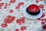 Круглая гобеленовая скатерть с узором из маков и ромашек "Маковый цвет" Villa Grazia  - фото