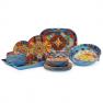 Набор меламиновых десертных тарелок с цветком Mediterraneo Palais Royal 6 шт.  - фото