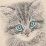 Гобеленовая наволочка с котенком Emilia Arredamento  - фото
