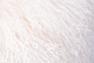 Декоративная белая наволочка из натурального меха с длинным "кудрявым" ворсом   - фото