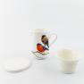 Чашка с крышкой и ситечком "Снегири" Livellara  - фото