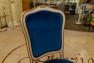 Элегантный стул с сиденьем и спинкой, обитыми синим бархатом Rafael   - фото