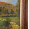 Пейзажная картина в коричневой раме "Лавандовое поле" Decor Toscana  - фото