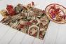 Салфетка с люрексом из красочного гобелена "Открытки к Рождеству" Villa Grazia  - фото