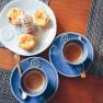 Кофейная чашка с блюдцем из синей огнеупорной керамики Novа Costa Nova  - фото