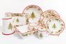 Суповая тарелка из серии праздничной керамики "Новогодняя красавица" Villa Grazia  - фото