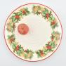Круглое керамическое блюдо с праздничным рисунком «Зимний букет» Villa Grazia  - фото
