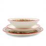 Салатная тарелка из коллекции праздничной керамики "Зимний букет" Villa Grazia  - фото