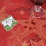 Яркая водоотталкивающая гобеленовая скатерть с люрексом "Рождественские звезды" Villa Grazia Premium  - фото