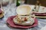 Чайная чашка с блюдцем с цветочным принтом в стиле Прованс Royal Family  - фото