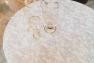 Круглая новогодняя скатерть из текстиля с набивным узором "Серебряная россыпь" Villa Grazia  - фото