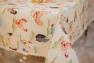 Прямоугольная светлая скатерть из гобелена в стиле кантри "Курочка Ряба" Emilia Arredamento  - фото