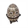 Фарфоровая шкатулка в форме яйца с узором из гербов Royal Family  - фото