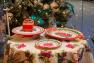 Яркая нарядная посуда к Новогоднему столу "Рождественская роза" Palais Royal  - фото
