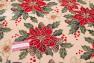 Круглая скатерть из праздничной коллекции гобелена "Рождественский букет" Emilia Arredamento  - фото