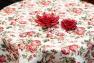 Круглая гобеленовая скатерть с цветочным орнаментом "Розарий" Emilia Arredamento  - фото